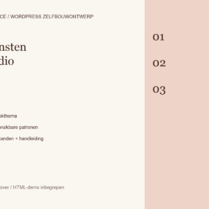 Productcover van Diensten Studio; ontwerpvoorbeeld.