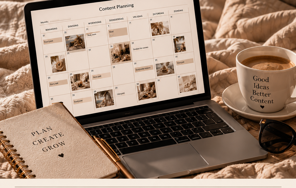Contentplanning en laptop